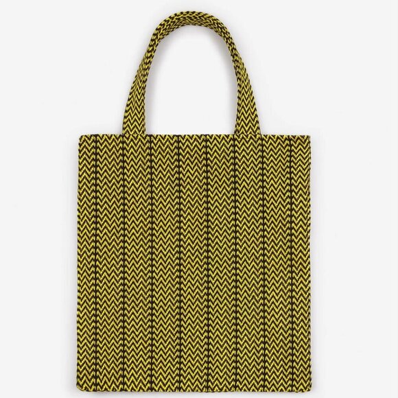 Lanvin X future Curb Cotton Tote Bag, Yellow and Black - Picture 3 of 15